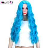 SHANGKE 26'' Long Kinky Curly Hair Wigs For African Americans Heat Resistant Synthetic Wigs For  Women 5 Colors Available