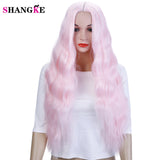SHANGKE 26'' Long Kinky Curly Hair Wigs For African Americans Heat Resistant Synthetic Wigs For  Women 5 Colors Available