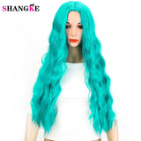 SHANGKE 26'' Long Kinky Curly Hair Wigs For African Americans Heat Resistant Synthetic Wigs For  Women 5 Colors Available